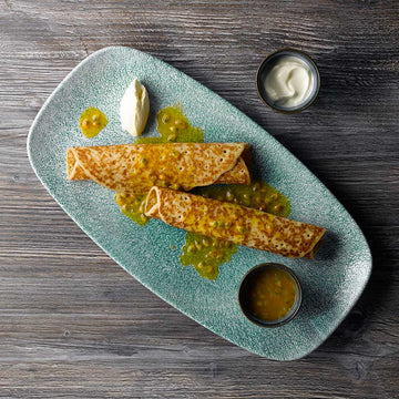 Raku Jade Green Chefs' Oblong Plate 35.5 x 18.9cm